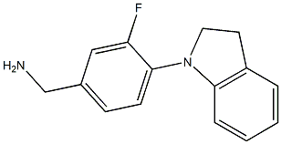 [4-(2,3-dihydro-1H-indol-1-yl)-3-fluorophenyl]methanamine Struktur