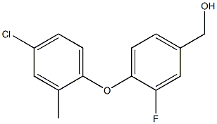 [4-(4-chloro-2-methylphenoxy)-3-fluorophenyl]methanol Struktur