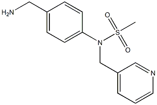 [4-(aminomethyl)phenyl]-N-(pyridin-3-ylmethyl)methanesulfonamide Struktur