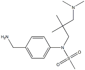 [4-(aminomethyl)phenyl]-N-{2-[(dimethylamino)methyl]-2-methylpropyl}methanesulfonamide Struktur