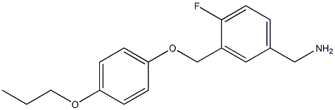 [4-fluoro-3-(4-propoxyphenoxymethyl)phenyl]methanamine Struktur