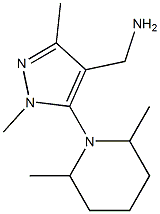 [5-(2,6-dimethylpiperidin-1-yl)-1,3-dimethyl-1H-pyrazol-4-yl]methanamine Struktur