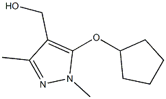 [5-(cyclopentyloxy)-1,3-dimethyl-1H-pyrazol-4-yl]methanol Struktur