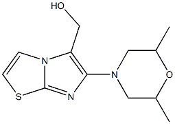 [6-(2,6-dimethylmorpholin-4-yl)imidazo[2,1-b][1,3]thiazol-5-yl]methanol Struktur