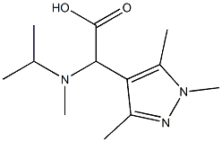 [isopropyl(methyl)amino](1,3,5-trimethyl-1H-pyrazol-4-yl)acetic acid Struktur