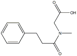 [methyl(3-phenylpropanoyl)amino]acetic acid Struktur