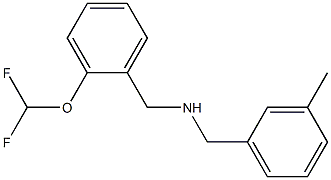 {[2-(difluoromethoxy)phenyl]methyl}[(3-methylphenyl)methyl]amine Struktur