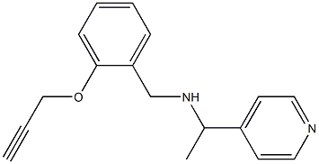 {[2-(prop-2-yn-1-yloxy)phenyl]methyl}[1-(pyridin-4-yl)ethyl]amine Struktur