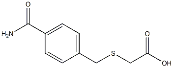 {[4-(aminocarbonyl)benzyl]thio}acetic acid Struktur