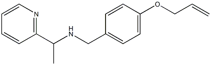 {[4-(prop-2-en-1-yloxy)phenyl]methyl}[1-(pyridin-2-yl)ethyl]amine Struktur