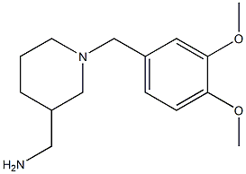 {1-[(3,4-dimethoxyphenyl)methyl]piperidin-3-yl}methanamine Struktur