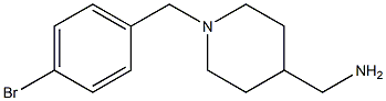 {1-[(4-bromophenyl)methyl]piperidin-4-yl}methanamine Struktur