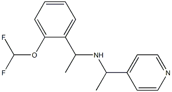 {1-[2-(difluoromethoxy)phenyl]ethyl}[1-(pyridin-4-yl)ethyl]amine Struktur