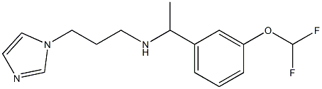 {1-[3-(difluoromethoxy)phenyl]ethyl}[3-(1H-imidazol-1-yl)propyl]amine Struktur