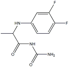 {2-[(3,4-difluorophenyl)amino]propanoyl}urea Struktur