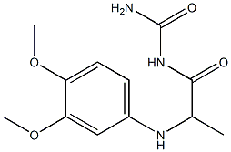 {2-[(3,4-dimethoxyphenyl)amino]propanoyl}urea Struktur