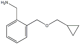 {2-[(cyclopropylmethoxy)methyl]phenyl}methanamine Struktur