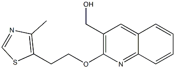 {2-[2-(4-methyl-1,3-thiazol-5-yl)ethoxy]quinolin-3-yl}methanol Struktur