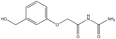 {2-[3-(hydroxymethyl)phenoxy]acetyl}urea Struktur