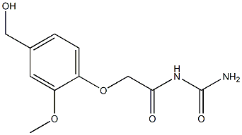 {2-[4-(hydroxymethyl)-2-methoxyphenoxy]acetyl}urea Struktur