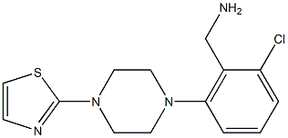 {2-chloro-6-[4-(1,3-thiazol-2-yl)piperazin-1-yl]phenyl}methanamine Struktur