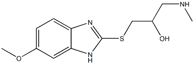 {2-hydroxy-3-[(6-methoxy-1H-1,3-benzodiazol-2-yl)sulfanyl]propyl}(methyl)amine Struktur