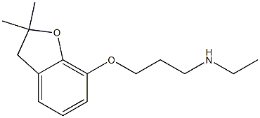 {3-[(2,2-dimethyl-2,3-dihydro-1-benzofuran-7-yl)oxy]propyl}(ethyl)amine Struktur