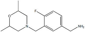 {3-[(2,6-dimethylmorpholin-4-yl)methyl]-4-fluorophenyl}methanamine Struktur