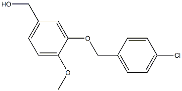 {3-[(4-chlorophenyl)methoxy]-4-methoxyphenyl}methanol Struktur