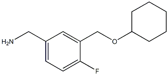 {3-[(cyclohexyloxy)methyl]-4-fluorophenyl}methanamine Struktur