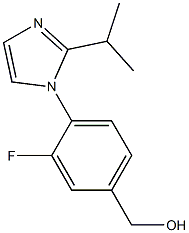 {3-fluoro-4-[2-(propan-2-yl)-1H-imidazol-1-yl]phenyl}methanol Struktur