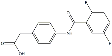 {4-[(2,5-difluorobenzoyl)amino]phenyl}acetic acid Struktur