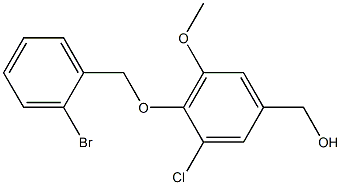 {4-[(2-bromophenyl)methoxy]-3-chloro-5-methoxyphenyl}methanol Struktur