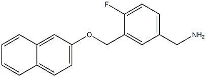 {4-fluoro-3-[(naphthalen-2-yloxy)methyl]phenyl}methanamine Struktur