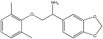 1-(1,3-benzodioxol-5-yl)-2-(2,6-dimethylphenoxy)ethanamine Struktur