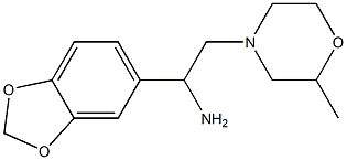 1-(1,3-benzodioxol-5-yl)-2-(2-methylmorpholin-4-yl)ethanamine Struktur