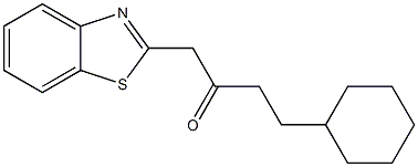 1-(1,3-benzothiazol-2-yl)-4-cyclohexylbutan-2-one Struktur