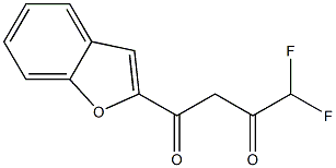 1-(1-benzofuran-2-yl)-4,4-difluorobutane-1,3-dione Struktur