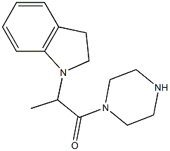 1-(1-methyl-2-oxo-2-piperazin-1-ylethyl)indoline Struktur