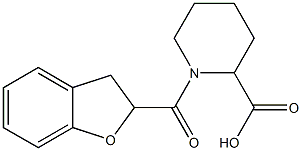 1-(2,3-dihydro-1-benzofuran-2-ylcarbonyl)piperidine-2-carboxylic acid Struktur