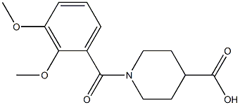 1-(2,3-dimethoxybenzoyl)piperidine-4-carboxylic acid Struktur