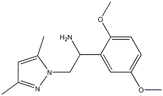 1-(2,5-dimethoxyphenyl)-2-(3,5-dimethyl-1H-pyrazol-1-yl)ethanamine Struktur