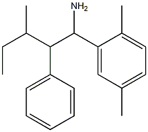 1-(2,5-dimethylphenyl)-3-methyl-2-phenylpentan-1-amine Struktur