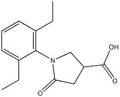 1-(2,6-diethylphenyl)-5-oxopyrrolidine-3-carboxylic acid Struktur