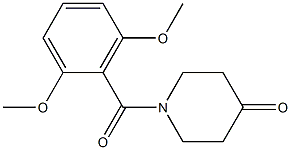 1-(2,6-dimethoxybenzoyl)piperidin-4-one Struktur