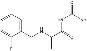 1-(2-{[(2-fluorophenyl)methyl]amino}propanoyl)-3-methylurea Struktur