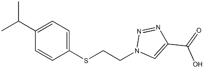 1-(2-{[4-(propan-2-yl)phenyl]sulfanyl}ethyl)-1H-1,2,3-triazole-4-carboxylic acid Struktur