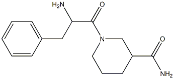 1-(2-amino-3-phenylpropanoyl)piperidine-3-carboxamide Struktur