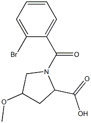 1-(2-bromobenzoyl)-4-methoxypyrrolidine-2-carboxylic acid Struktur