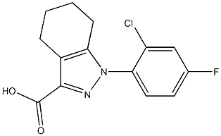 1-(2-chloro-4-fluorophenyl)-4,5,6,7-tetrahydro-1H-indazole-3-carboxylic acid Struktur